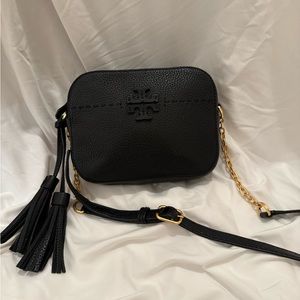 Tory Burch crossbody bag black with tassel